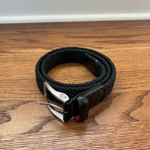 Beltology 34 Woven Knit Belt Black & White